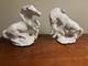 Pair Of Mid Century Ceramic Wild Running Rearing Charging Horse Statue, 8x8