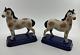 Pair Of Vintage Japanese Ceramic Horse Figurines