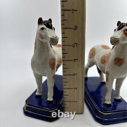 Pair of Vintage Japanese Ceramic Horse Figurines