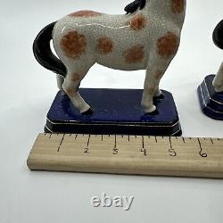 Pair of Vintage Japanese Ceramic Horse Figurines