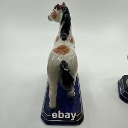 Pair of Vintage Japanese Ceramic Horse Figurines