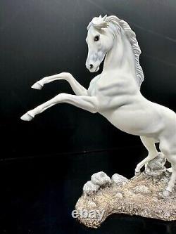 Pamela du Boulay Palladium Ltd.'Silver' Porcelain Rearing Horse 1992