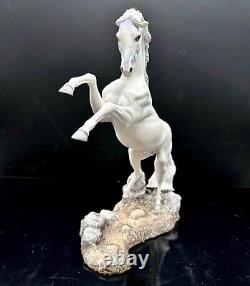 Pamela du Boulay Palladium Ltd.'Silver' Porcelain Rearing Horse 1992