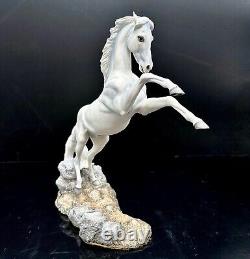 Pamela du Boulay Palladium Ltd.'Silver' Porcelain Rearing Horse 1992