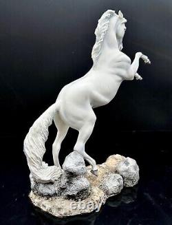 Pamela du Boulay Palladium Ltd.'Silver' Porcelain Rearing Horse 1992