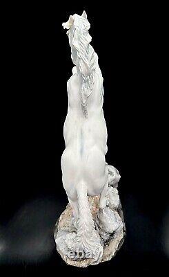 Pamela du Boulay Palladium Ltd.'Silver' Porcelain Rearing Horse 1992