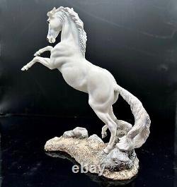 Pamela du Boulay Palladium Ltd.'Silver' Porcelain Rearing Horse 1992