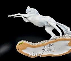 Pamela du Boulay Palladium Ltd.'Silver' Porcelain Rearing Horse 1992