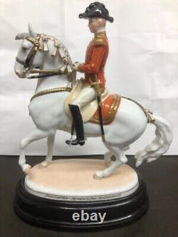 Pirouette Augarten Vienna Spanish Porcelain Horse And Rider School Lipizzaner