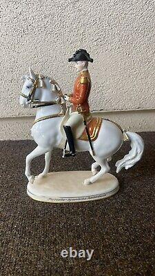 Pirouette Augarten Vienna Spanish Porcelain Horse And Rider School Lipizzaner