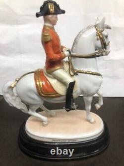 Pirouette Augarten Vienna Spanish Porcelain Horse And Rider School Lipizzaner