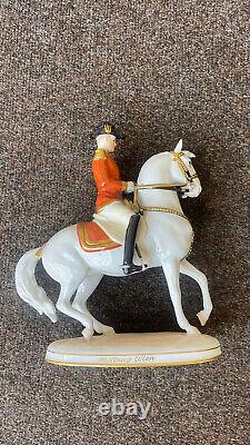 Pirouette Augarten Vienna Spanish Porcelain Horse And Rider School Lipizzaner