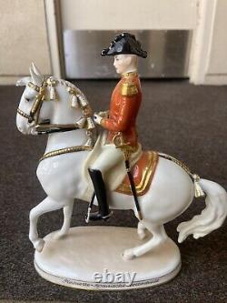 Pirouette Augarten Vienna Spanish Porcelain Horse And Rider School Lipizzaner