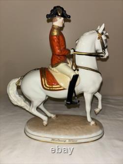 Pirouette Augarten Wein Vienna Spanish Porcelain Horse And Rider Austria #93