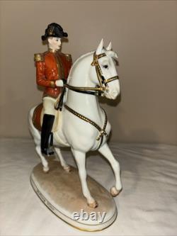 Pirouette Augarten Wein Vienna Spanish Porcelain Horse And Rider Austria #93