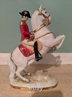 Poelzer Porcelain Spanish Lipizzaner Horse Rider Hofreitschule Wien Austria