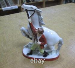 Porcelain Figurine -Taming Horse. Grafenthal. Germany (1950s) Gift Masterpiece