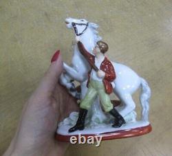 Porcelain Figurine -Taming Horse. Grafenthal. Germany (1950s) Gift Masterpiece