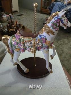 Porcelain Hand Painted Carousel Animal Figurine Set