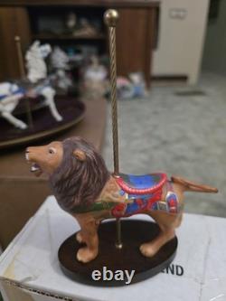 Porcelain Hand Painted Carousel Animal Figurine Set
