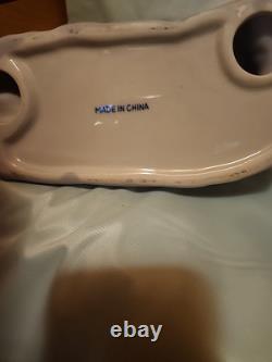 Porcelain Horse Figure Chinoiserie Blue and White 8