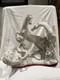 Porcelain Lladr&oacute; Stallions Vintage Figurine Made In Spain 17.5 Inch Tall Withstand