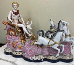 Porcelain Masterpiece Mythological Scene with Man, Child and Horses