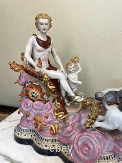 Porcelain Masterpiece Mythological Scene with Man, Child and Horses