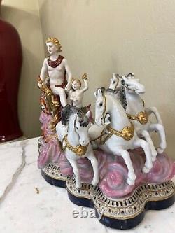 Porcelain Masterpiece Mythological Scene with Man, Child and Horses