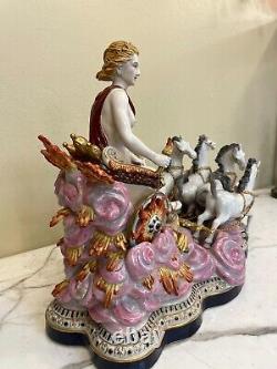 Porcelain Masterpiece Mythological Scene with Man, Child and Horses