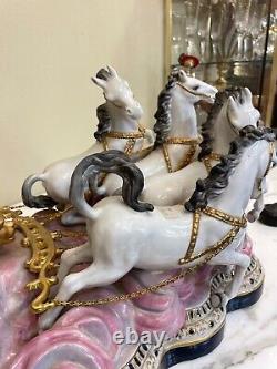 Porcelain Masterpiece Mythological Scene with Man, Child and Horses