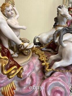 Porcelain Masterpiece Mythological Scene with Man, Child and Horses