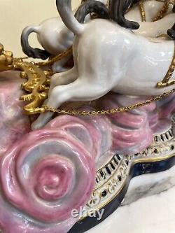 Porcelain Masterpiece Mythological Scene with Man, Child and Horses