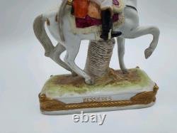 Porcelain Napoleonic Marshal Bessieres on Horse 11H Scheibe Alsbach