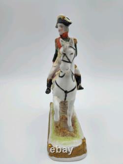 Porcelain Napoleonic Marshal Bessieres on Horse 11H Scheibe Alsbach