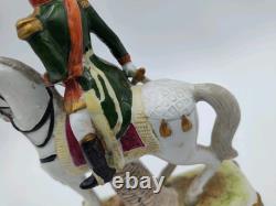 Porcelain Napoleonic Marshal Bessieres on Horse 11H Scheibe Alsbach