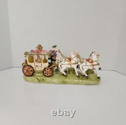 Porcelain Princess in Horse and Carriage Made in Japan 14-5604