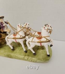 Porcelain Princess in Horse and Carriage Made in Japan 14-5604