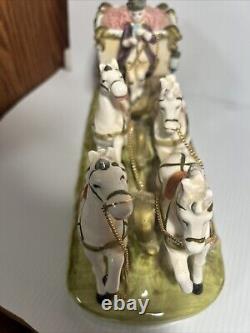 Porcelain Princess in Horse and Carriage Made in Japan 14-5604