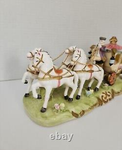 Porcelain Princess in Horse and Carriage Made in Japan 14-5604