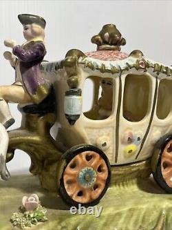 Porcelain Princess in Horse and Carriage Made in Japan 14-5604