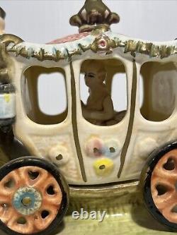 Porcelain Princess in Horse and Carriage Made in Japan 14-5604