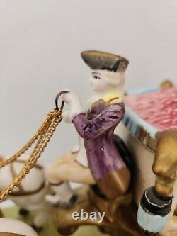 Porcelain Princess in Horse and Carriage Made in Japan 14-5604