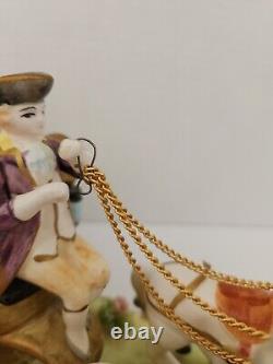 Porcelain Princess in Horse and Carriage Made in Japan 14-5604