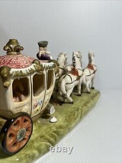 Porcelain Princess in Horse and Carriage Made in Japan 14-5604