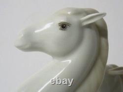 Porcelain Statue 2 Rearing Stallions Porceval Made in Spain Extremely Rare
