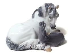 Porcelain figurine Mare & Foal. Denmark, Copenhagen, Royal Copenhagen #4698