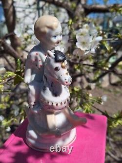 Porcelain figurine of the USSR Boy on a horse