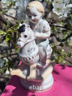 Porcelain figurine of the USSR Boy on a horse