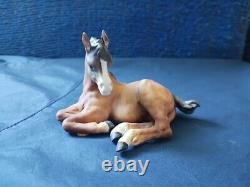 Porcelain horse figurines 2, in pair. Brown and white. Kaiser german